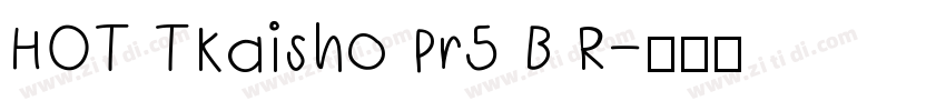 HOT TKaisho Pr5 B R字体转换